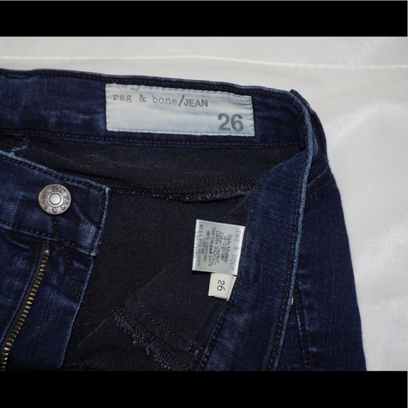 RAG & BONE Dark Wash Cropped Skinny Jeans - Picture 3 of 3